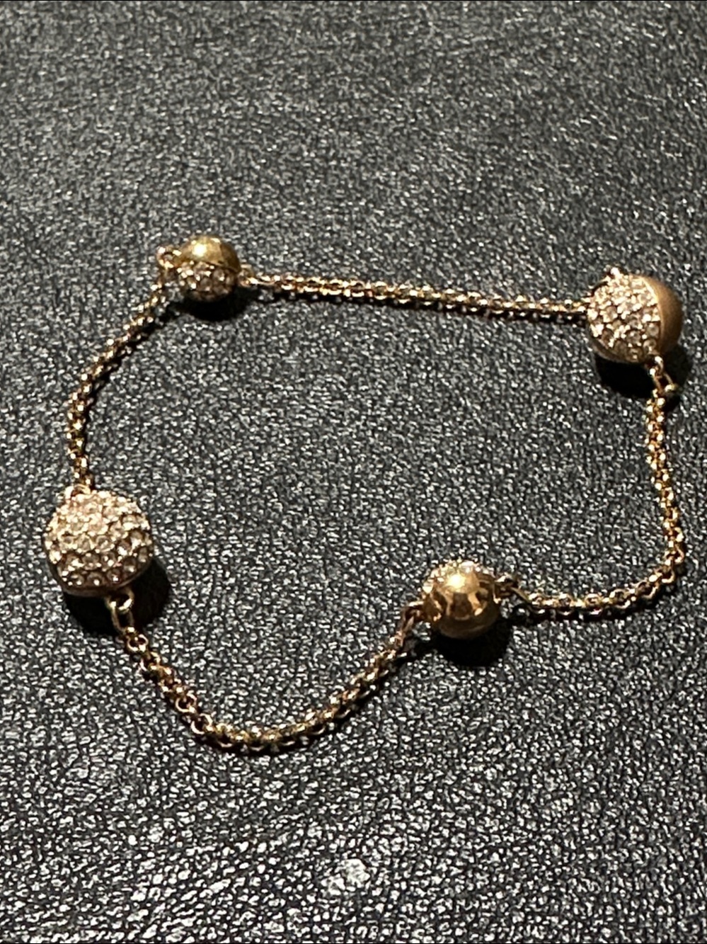 Swarovski Rose Gold Plate Remix Collection Spheres Bracelet